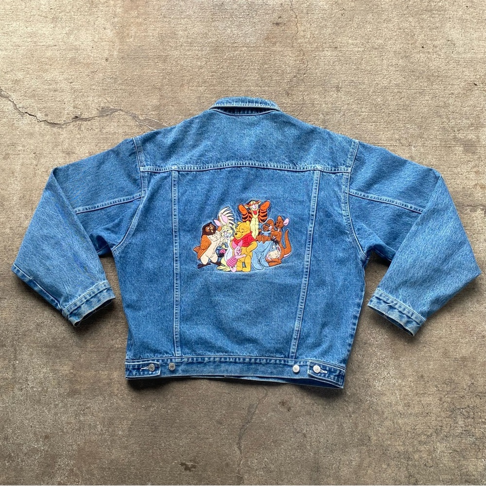 RARE VINTAGE DISNEY STORE WINNIE THE POOH JACKET JEAN JACKET
